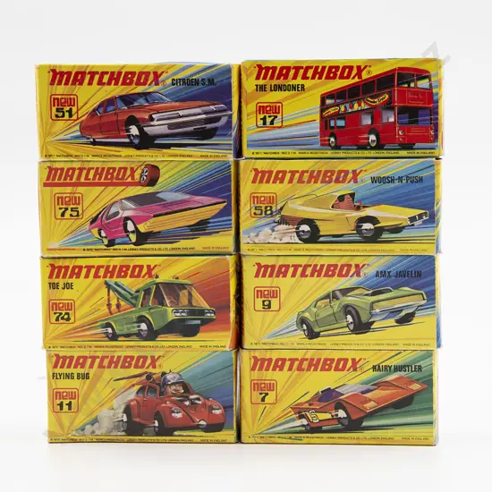 Eight Boxed Matchbox 1-75 Superfast Models