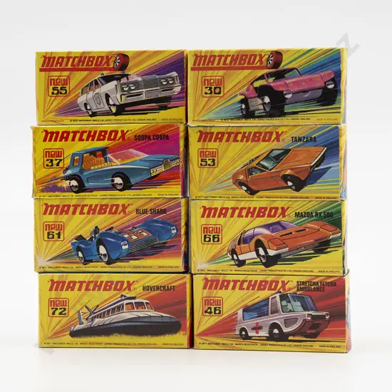 Eight Boxed Matchbox 1-75 Superfast Models