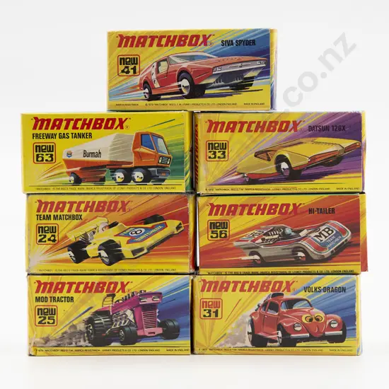 Seven Boxed Matchbox 1-75 Superfast Models