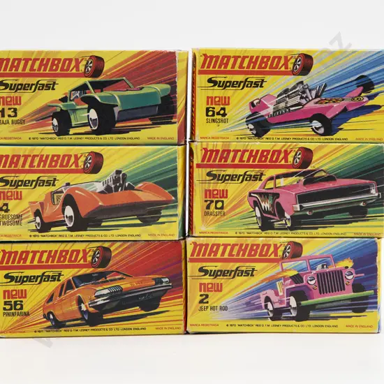 Six Boxed Matchbox 1-75 Superfast Models