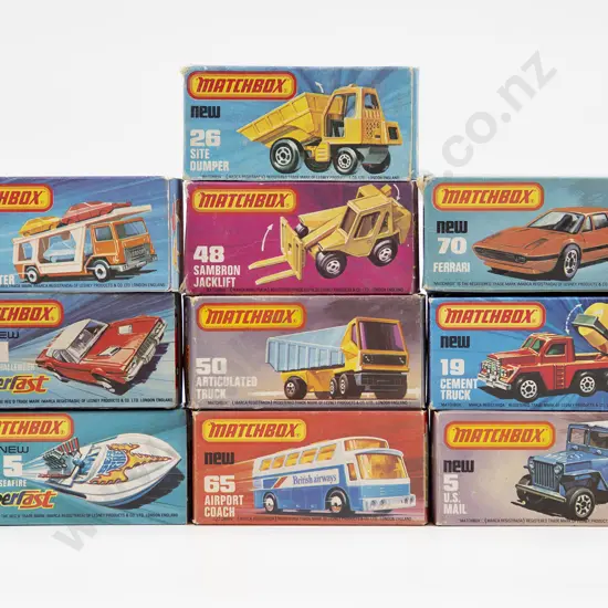 Ten Boxed Matchbox 1-75 Superfast Models