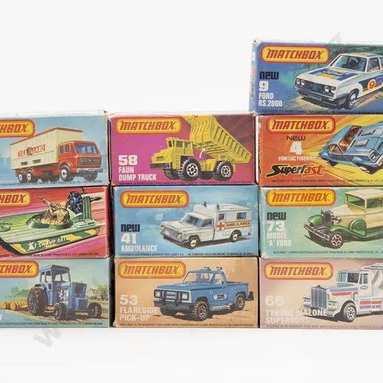 Ten Boxed Matchbox 1-75 Superfast Models