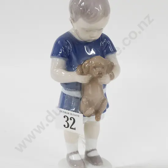 B&G Figure Of Child With Puppy