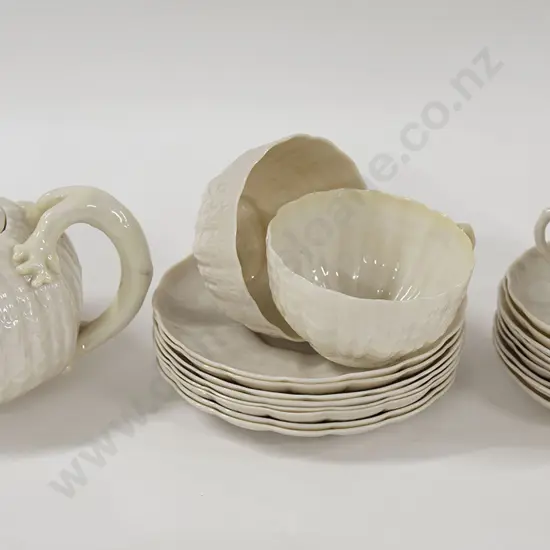 Belleek Part Tea Set (Faults To Teapot)