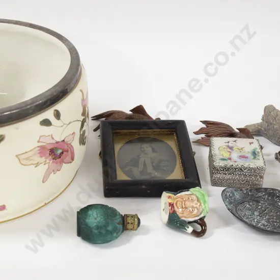 Floral Salad Bowl And Selection of Small Collectibles