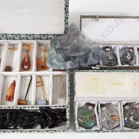 Three Boxes Of Modern Asian Ornaments