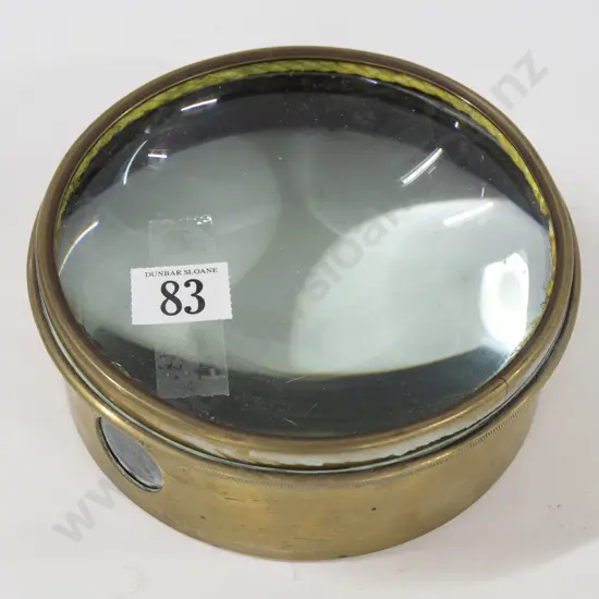 Large Brass-Cased Magnifying Glass