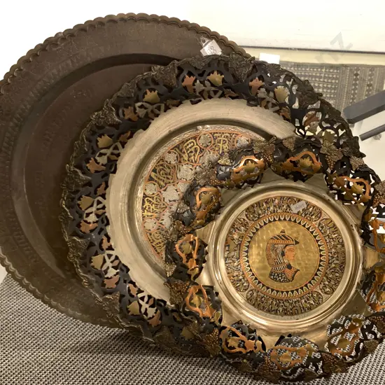 Three Eastern Copper Trays