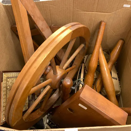 Large Box With Spinning Wheel