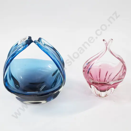 Two Art Glass Baskets