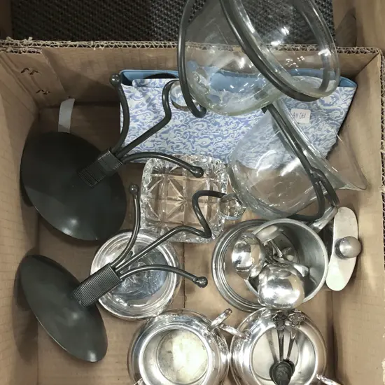 Box Of Assorted Glass