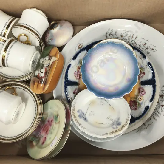 Box Of Assorted China Including Royal Bayreuth
