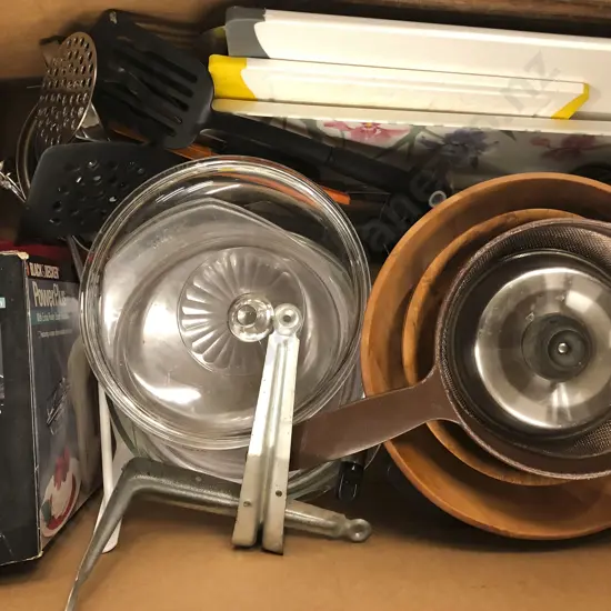 Box Of Assorted Kitchenware