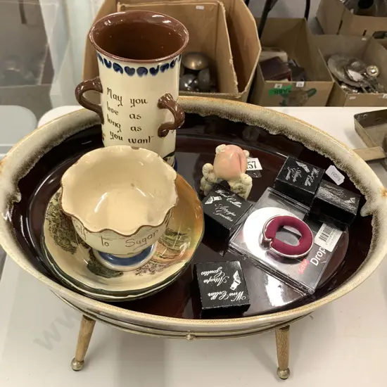 Quantity Of Assorted On Pottery Warming Dish