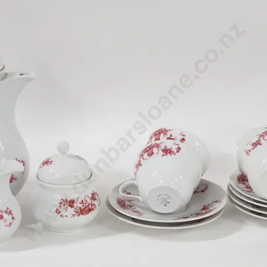Floral Decorated German Coffee Set