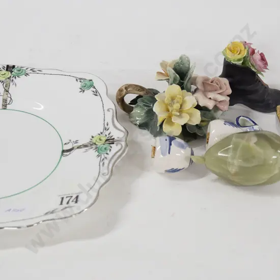 Small Assortment Of Figures And Floral Ornaments Etc.