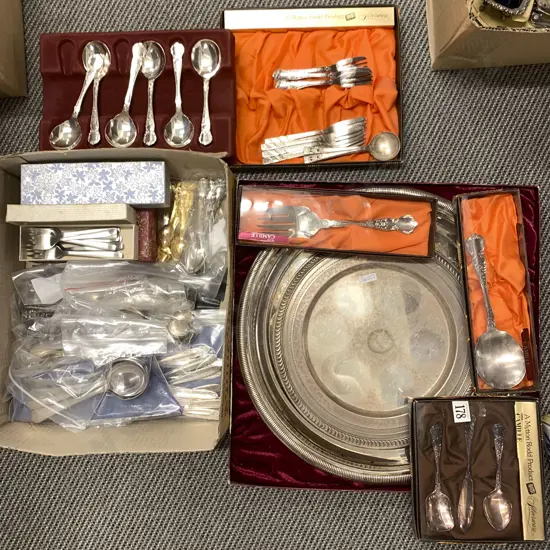 Quantity Of Various Boxed Cutlery And Silver Plate