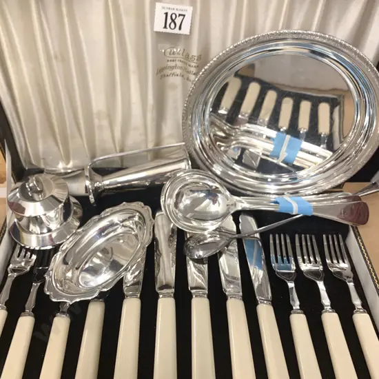 Case Cutlery Set Together With Loose Cutlery Etc.