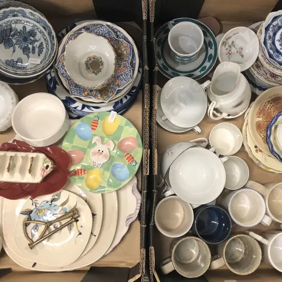 Two Boxes Of Assorted China And Crockery