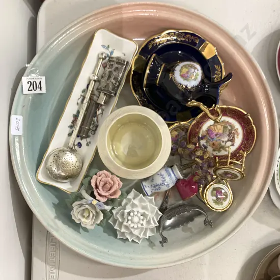 Assorted Miniatures And Decorative China Including Limoges