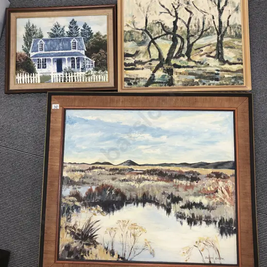 Three Oil Landscapes (Of Sizes)