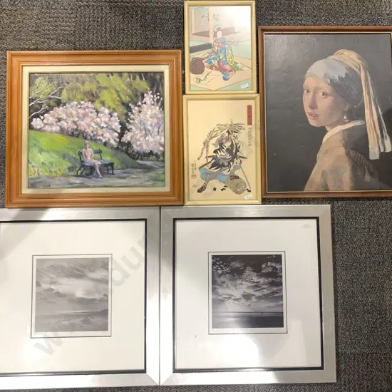 Oil By J Toft and Five Prints