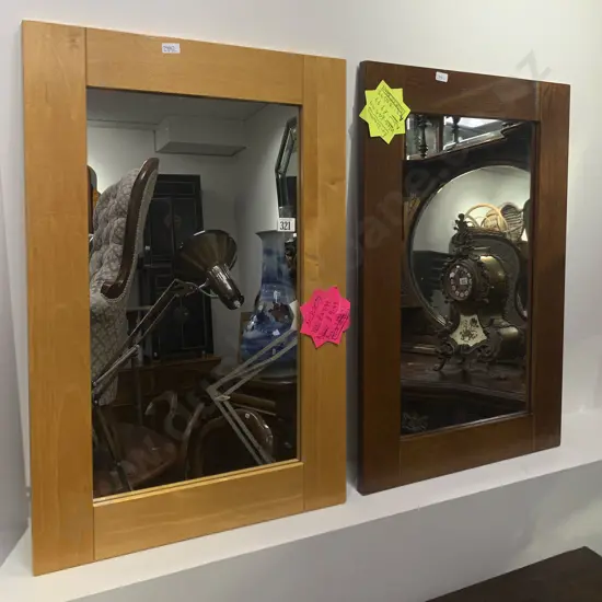 Two Rectangular Modern Wall Mirrors