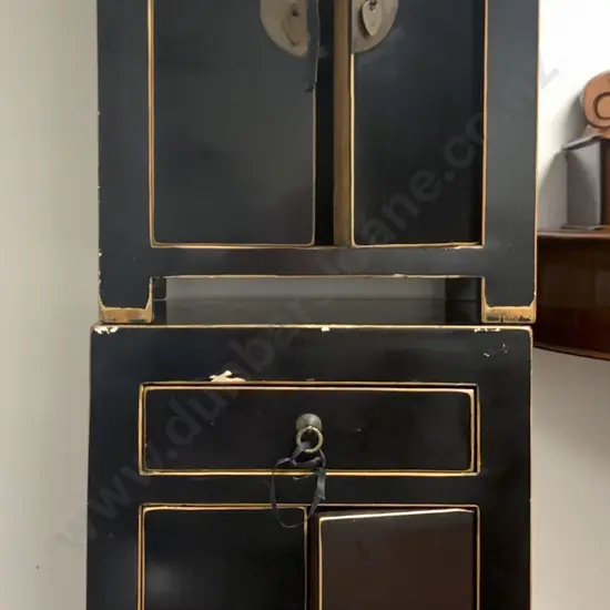 Pair of Chinese Ebonized Side Cabinet