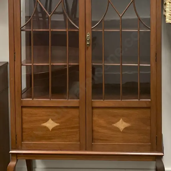 Edw. Mahogany Display Cabinet