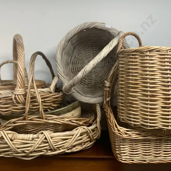 Eight Wicker Baskets