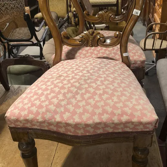 Pair of Balloon Back Arm Chairs