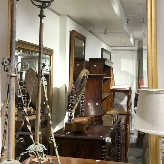 Large Modern Gilt Framed Mirror