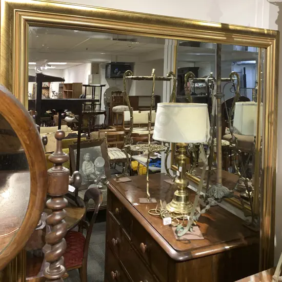 Large Modern Gilt Framed Mirror