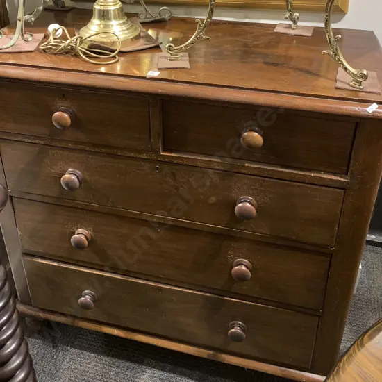 Colonial Five Drawer Flat Front Chest