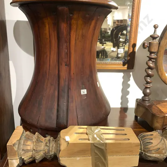 Wooden Side Table And Balustrade