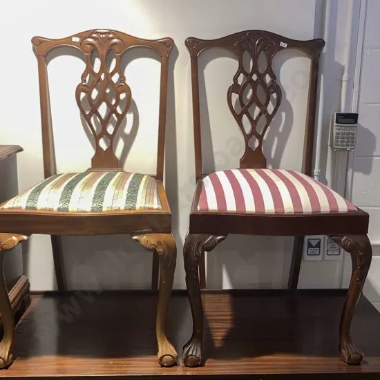 Pair of Chippendale Style Dining Chairs