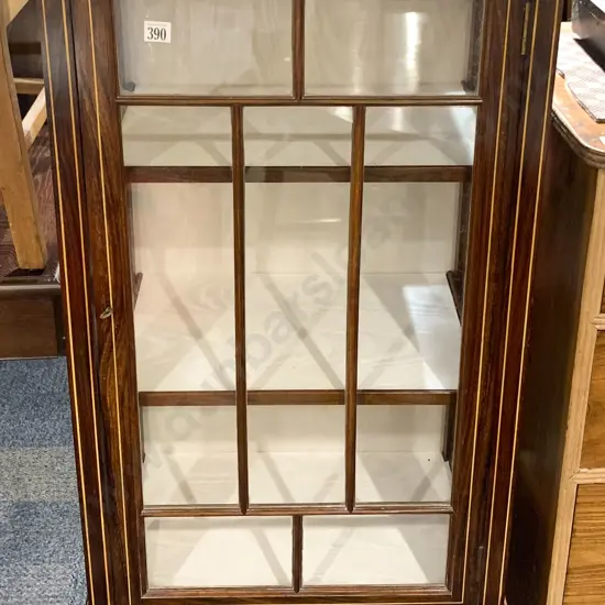 Edwardian Rosewood and Inlaid Display Cabinet