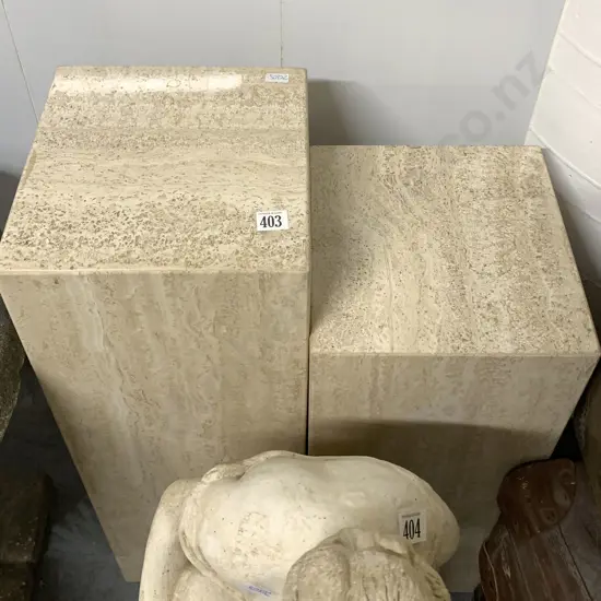 Two Marble Plinths