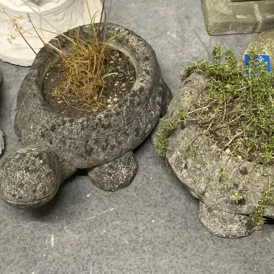 Three Tortoise Form Planters