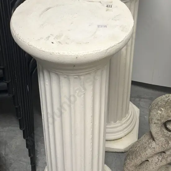 Pair of Painted Garden Columns