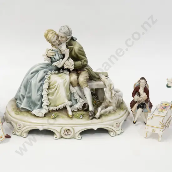 Assorted Fancy China Figures and Figure Groups (6)