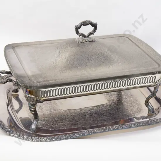 Large S/P Footed Entree Dish together with Large S/P Tray