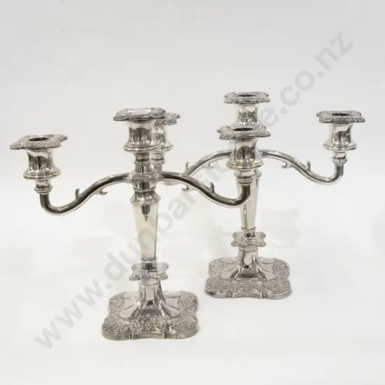 Pair of S/P Candelabras