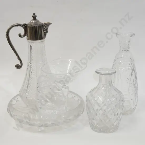 Lot of Assorted Crystal together with Ewer
