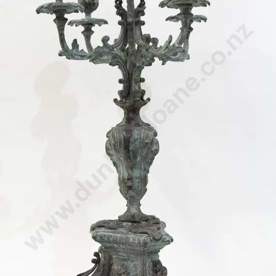 Vintage Ornate Metal Candelabra