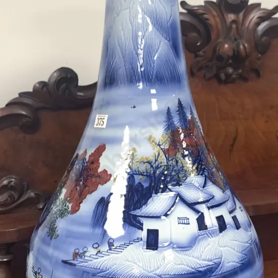 Large Modern Chinese Landscape Vase