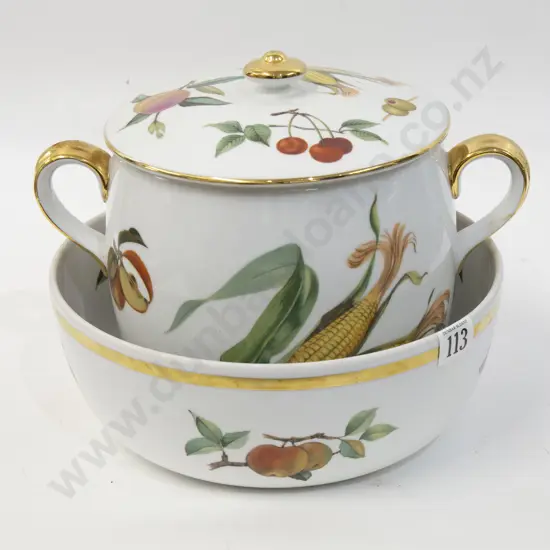Royal Worcester 'Evesham' Fruit Bowl and Ice Bucket