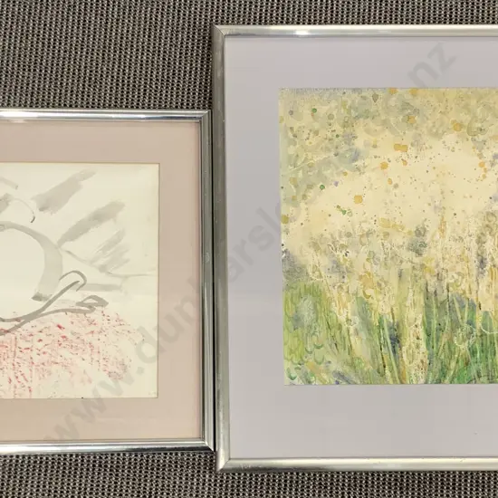 Enid Allen Nude Study Together With Abstract Watercolor