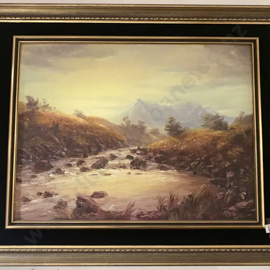 Richard W. Ponder Oil Landscape "View From The Desert Road"