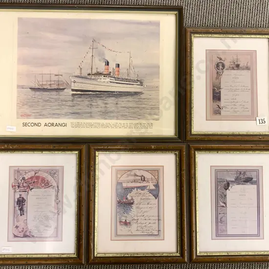 Five Framed Nautical Prints